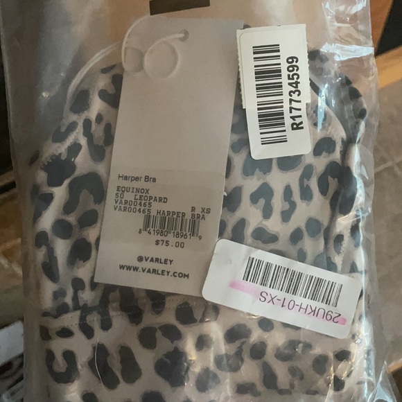 VARLEY NWT HARPER LEOPARD PRINT SPORTS BRA XS - Picture 3 of 3